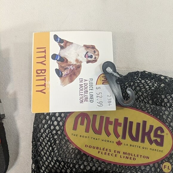 Muttluks Red Itty Bitty Boots NEW Fleece Lined FLIBR Dog Shoes Outdoor XXXS Salt - Picture 2 of 5